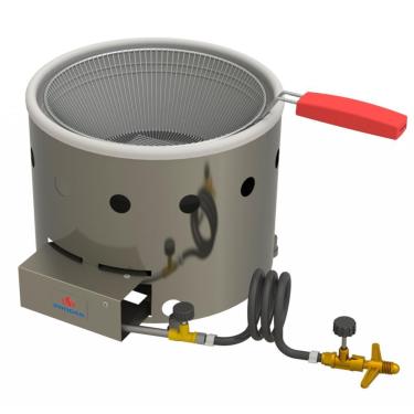 Imagem de Tacho Fritador a Gás PR-310G G2 Alta Pressão 3L com Cesto Aço Inox Escovado Progás