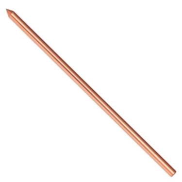 Imagem de Haste de Aterramento 300048 Cobre Sólido 5-8 Polegada 12mm X 2400mm MS Artefatos