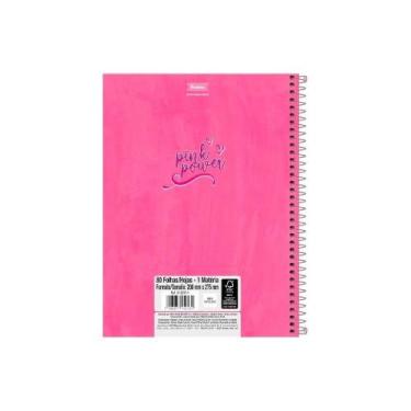 Imagem de Caderno Espiral Foroni Universitário Capa Dura 10 Matérias Pink Power 