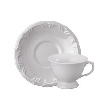 Imagem de Xicara Chá Com Pires 200ml Porcelana Schmidt - Mod. Pomerode 114