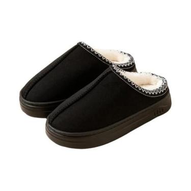 Imagem de Pantufas Femininas De Inverno Com Pelúcia Antiderrapante, Sola Macia, 