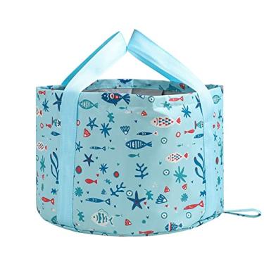 Imagem de Banheira dobrável para viagem, bacia portátil para spa, balde de água multifuncional dobrável para pés de imersão, lavar legumes e frutas, ao ar livre, acampamento (25 L) (B)