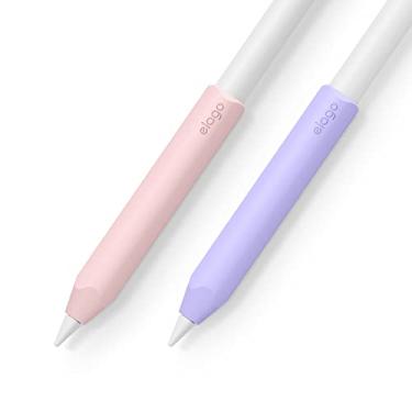 Imagem de elago Pacote com 2 compartimentos compatíveis com Apple Pencil (1ª e 2ª geração) e Apple Pencil (USB-C) [adorável rosa e lavanda]