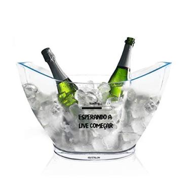 Imagem de Champanheira Com Led Transparente Acrilico Personalizada Para Live