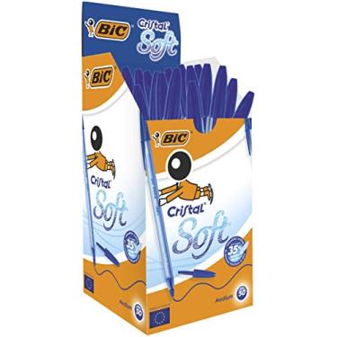 Imagem de Bic Canetas esferográficas macias cristal não retráteis caixa azul com 50