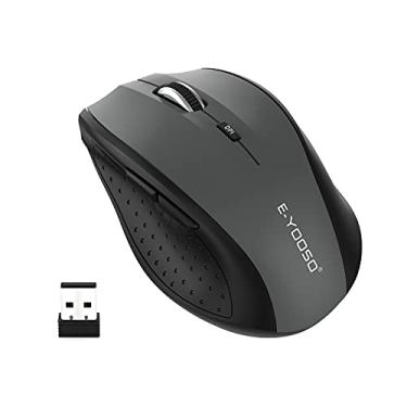 Imagem de E-YOOSO Mouse sem fio, mouse de computador 18 meses de vida útil da bateria, mouse sem fio, 5 níveis 4800 DPI, 6 botões, mouse sem fio USB portátil de 2,4 G para laptop, Mac, Chromebook, PC, Windows