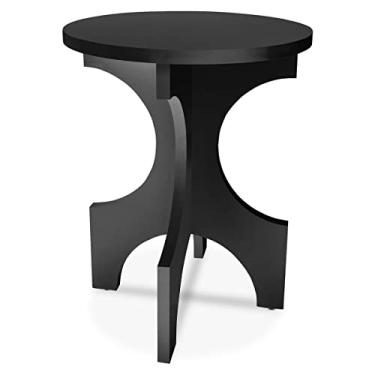 Imagem de Mesa Mesinha De Canto Cabeceira 35cm Quarto Sala Decoração Preto