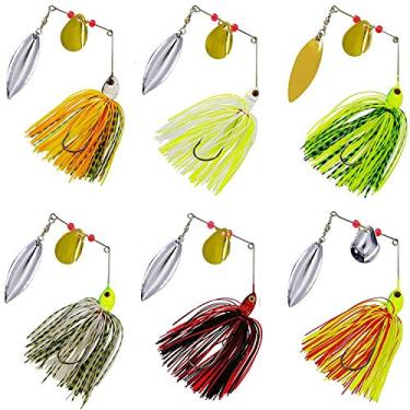Imagem de Melhor Kit de 6 Iscas Artificiais Spinnerbait Spinner Bait Xuxinha Unidades Pesca Esportiva Tucunaré Robalo Black Bass Dourado Traíra Trairão Outlet Top