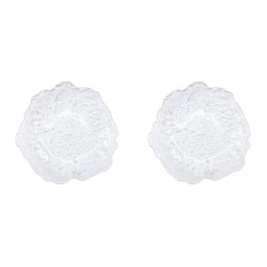 Imagem de 2 Unidades Prato De Pratos De Cristal Prato De Salada Servindo Pratos Prato De Jantar Claro Pratos De Jantar Pratos Para Servir Aperitivos Irregular Prato De Vidro