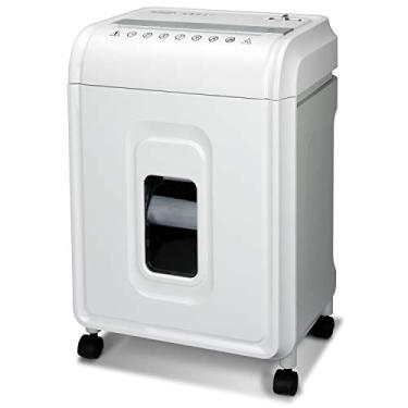 Imagem de Aurora AU1480MA Triturador de papel microcortado e CD/cartão de crédito de grau profissional, 14 folhas, 30 minutos, tempo de execução contínua, branco/cinza