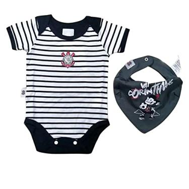 Imagem de Kit Bebê Corinthians Com Body e Bandana Oficial