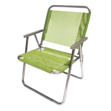 Imagem de Cadeira De Praia Varanda Xl 130 Kg Em Alumínio - Verde Primavera - Bot