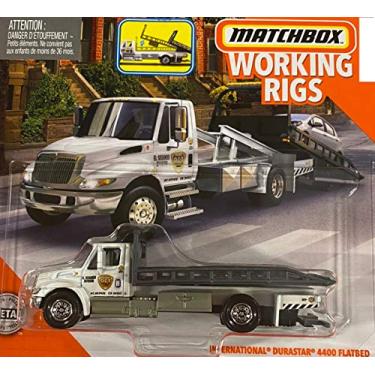 Imagem de Matchbox Working Rigs International Durastar 4400 Flatbed Transporter in White,unisex