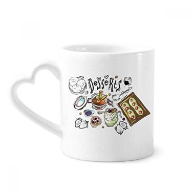 Imagem de Sobremesas Chocolate Morango França Caneca Café Cerâmica Copos Copo Coração Vidro