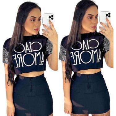 Cropped plus feminina canelado sem bojo - bras store - Blusa Cropped -  Magazine Luiza