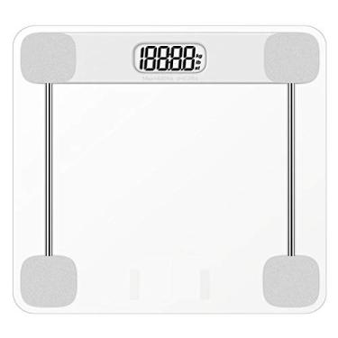 Imagem de balanças de gordura corporal inteligentes, balanças de banheiro balança de pesagem de alta precisão com monitor de composição de gordura corporal, IMM, peso corporal, massa muscular