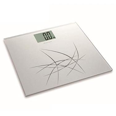 Imagem de balança banheiro gordura corporal água balança eletrônica 150kg / 331ib vidro temperado peso humano saúde doméstica bateria de lítio 3v