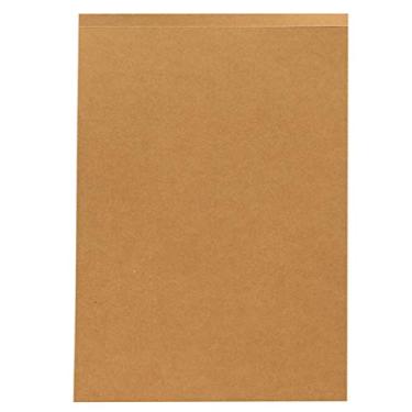 Imagem de NUOBESTY Caderno em branco de 1 peça, caderno de papel Kraft bonito e retrô portátil delicado caderno de anotações para viagens escolares (20,6 x 14,1 cm, A5)