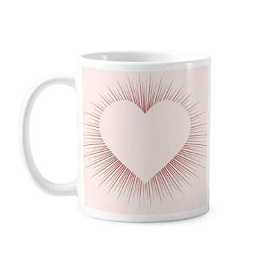 Imagem de Caneca de cerâmica para café e porcelana em formato de coração para Dia dos Namorados