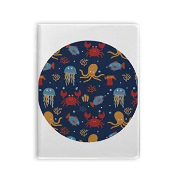 Imagem de Polvo colorido estampa de vida marinha capa para caderno diário capa macia