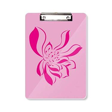 Imagem de Folha de lótus rosa folha de lótus flor prancheta pasta placa de apoio A4
