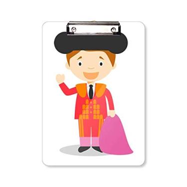 Imagem de Placa de apoio para prancheta Torero desenho vermelho roxo A4