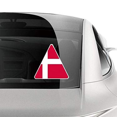 Imagem de DIYthinker Adesivo de carro com a bandeira nacional da Dinamarca para motocicleta e bicicleta