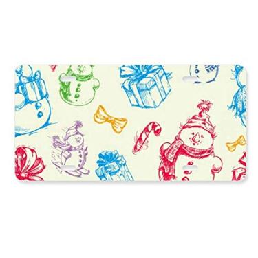Imagem de DIYthinker Presente de boneco de neve de Natal, placa de carro, acessório de aço inoxidável