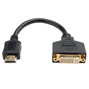 Imagem de Tripp Lite Adaptador de cabo HDMI-M para DVI-D de 8 polegadas (M/F), 20.3 cm (P132-08N) 20.3 cm HDDVI Preto