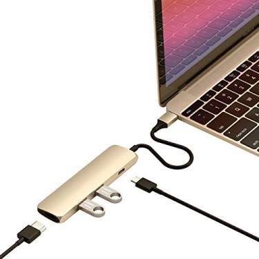 Imagem de Satechi Adaptador multiportas USB C Hub 4 em 1 (dourado - Slim Classic)