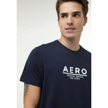 Imagem de Camiseta Masculina Azul Marinho Tecido Algodão Aeropostale
