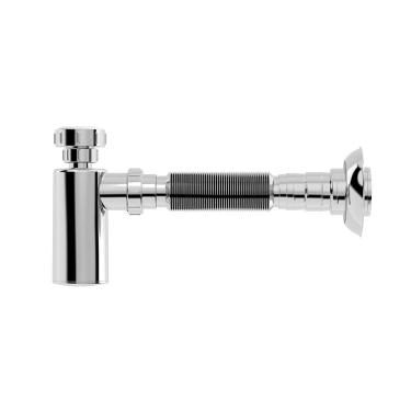 Imagem de Sifão Sanfonado Extensível Blukit com Copo 48Cm Cromado Universal