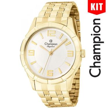 Imagem de Relógio CHAMPION KIT dourado feminino CN25154W