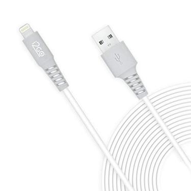 Imagem de Cabo Iphone/Cabo Lightning I2GO Certificado MFi 3m 2,4A PVC Flexível - Branco Com Cinza...