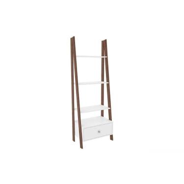 Imagem de Estante Livreiro Solteiro Rt3091 C- 3 Prateleiras Branco-rustico - Movelbento