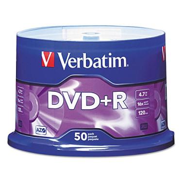 Imagem de Discos em branco DVD+R Verbatim AZO Dye 4,7 GB 16X Disco gravável - 50 discos Spindle