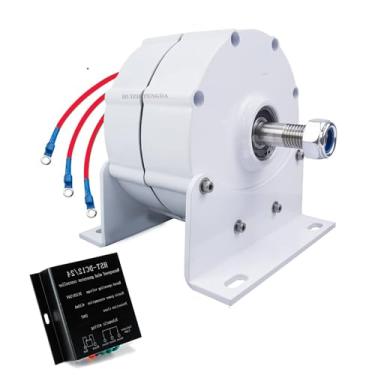 Imagem de Gerador de ímã permanente de alta eficiência de 3000w, alternador AC 12V-220V para gerador de turbina eólica vertical (um eixo com base),220v