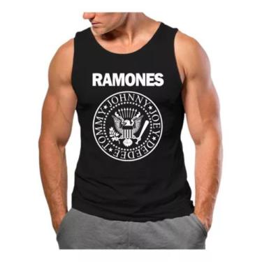 Imagem de Camisa Regata Banda De Rock Ramones Camiseta Algodão - Jmv Estampas