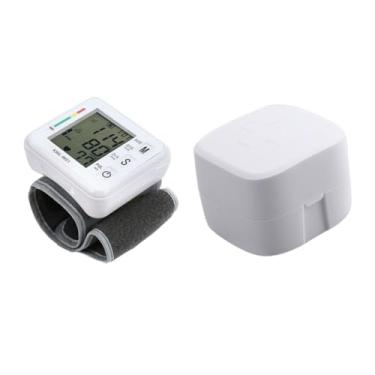 Imagem de FRCOLOR 1 Conjunto monitor de pressão arterial de pulso medidor de pressão arterial monitor de pressão sanguínea esfigmomanômetro digital monitor de sangue durável doméstico abdômen branco