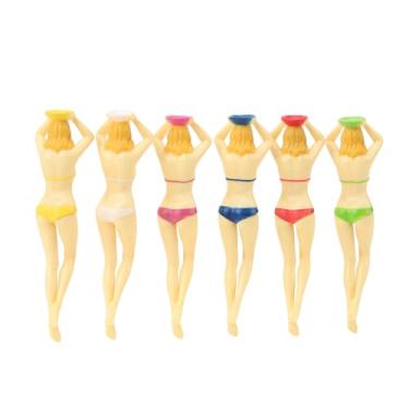 Imagem de Camisetas de golfe engraçadas femininas criativas de plástico estável para acessórios de treinamento de golfe, 6 peças, vermelho, branco, verde, amarelo, rosa, azul, para entusiastas de golfe