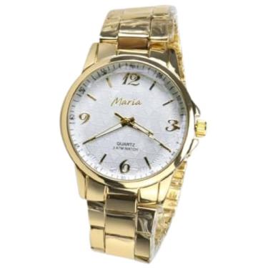 Imagem de Relógio Feminino Dourado Quartz Banhado 18K - Original e Clássico - Presente com Caixa Embrulho Exclusivo