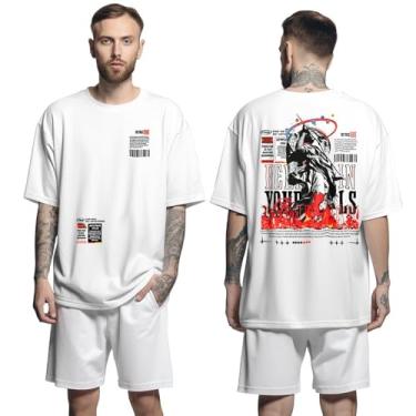 Imagem de Camisa Camiseta Oversized Streetwear Genuine Grit Masculina Larga 100% Algodão 30.1 Angel - Branco - M