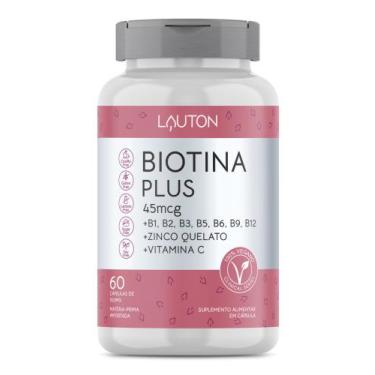 Imagem de Biotina Plus 45Mcg 60Cáps - Lauton Nutrition - Lauton Nutrition