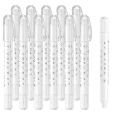 Imagem de PATIKIL Giz de cera de aquarela, 12 peças de giz de cera laváveis e misturáveis para colorir, desenhar, pintar, branco