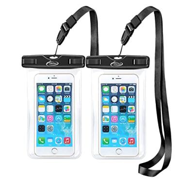 Imagem de AiRunTech Capa de telefone impermeável, bolsa seca de 8,5 polegadas compatível com iPhone 14/13/12/11, Galaxy e mais - preto