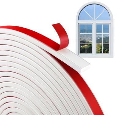 Imagem de moonoom Kit de grade de inserções de grade de janela de 33 pés - Moldagem de acabamento de janela autoadesiva de PVC - Inserções de grade de acabamento de moldagem flexível para molduras de portas de