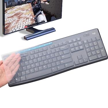 Imagem de Capa protetora de teclado para teclado sem fio Logitech MK275 MK295 MK270, teclado Logitech MK200 MK260 K200 K260 K270 (não serve para outros modelos de teclado) - transparente..