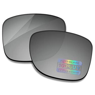 Imagem de Bowyer Lentes de reposição polarizadas para óculos de sol Oakley Gauge 8 M OO4124 - Espelho de titânio