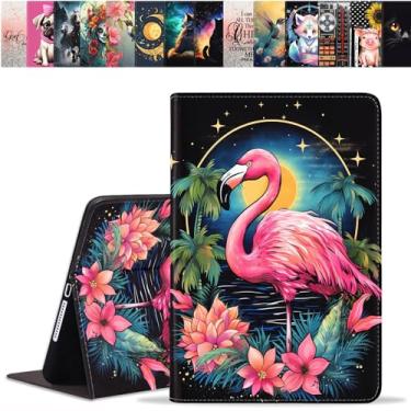 Imagem de stmedazm Capa para Samsung Galaxy Tab A9 Plus 11 polegadas modelo 2023 (SM-X210/X216/X218), capa dobrável de couro PU premium com suporte hibernar/despertar automático - Flamingo