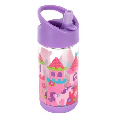 Imagem de Stephen Joseph, Garrafa de água infantil flip top, 300 ml Tritan livre de BPA, garrafa de água para meninas e meninos, garrafa flip top de volta às aulas, princesa